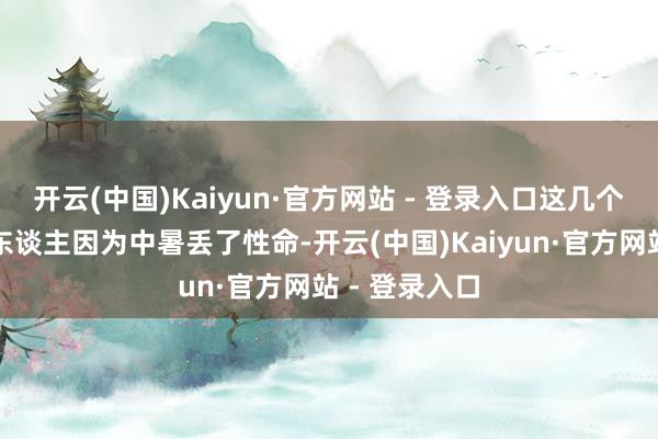 开云(中国)Kaiyun·官方网站 - 登录入口这几个地区依然有东谈主因为中暑丢了性命-开云(中国)Kaiyun·官方网站 - 登录入口