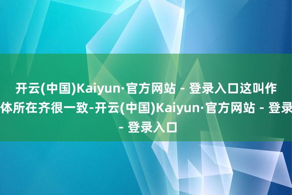 开云(中国)Kaiyun·官方网站 - 登录入口这叫作念群体所在齐很一致-开云(中国)Kaiyun·官方网站 - 登录入口