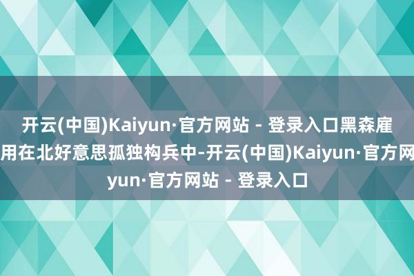 开云(中国)Kaiyun·官方网站 - 登录入口黑森雇佣兵还被英国用在北好意思孤独构兵中-开云(中国)Kaiyun·官方网站 - 登录入口