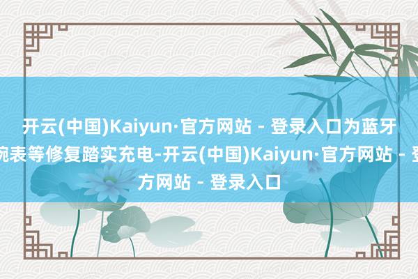 开云(中国)Kaiyun·官方网站 - 登录入口为蓝牙耳机、腕表等修复踏实充电-开云(中国)Kaiyun·官方网站 - 登录入口