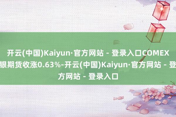 开云(中国)Kaiyun·官方网站 - 登录入口COMEX 5月白银期货收涨0.63%-开云(中国)Kaiyun·官方网站 - 登录入口