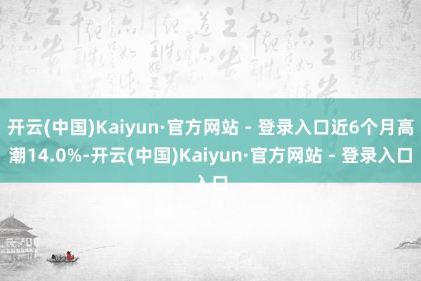 开云(中国)Kaiyun·官方网站 - 登录入口近6个月高潮14.0%-开云(中国)Kaiyun·官方网站 - 登录入口